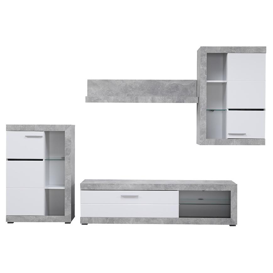 Obývací Stěna Rosso Beton/Bílý 11008773 Buamax