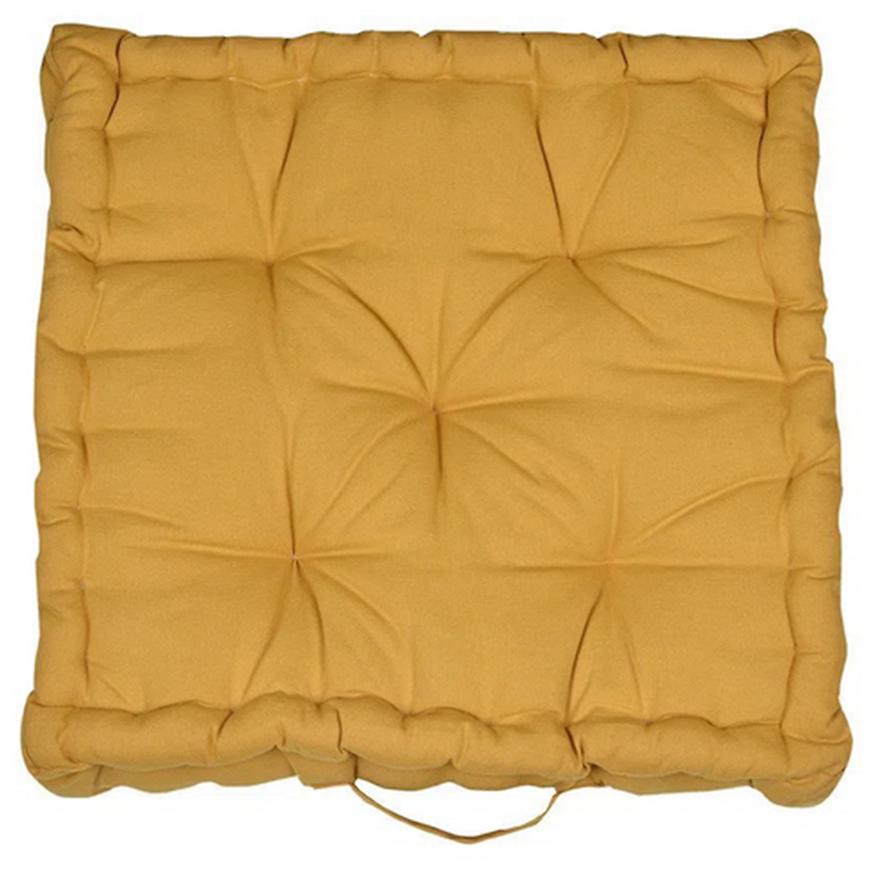 Polštář na podlaze Sara 50x50x10 žlutá Baumax