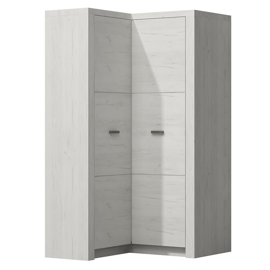 Skříň rohová Indianapolis I15 zrcadlový odraz kraft bílý Baumax