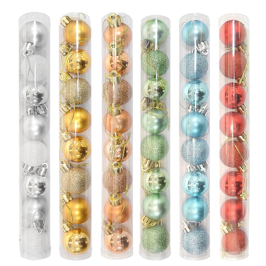 Vánoční ozdoby 6 cm sada 8 ks NGB103-mix