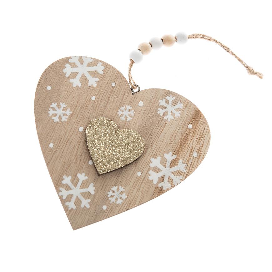 Závěsné dřevěné srdce ZS7142