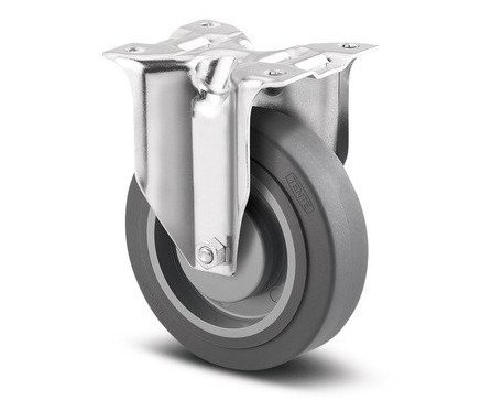 Kolečko průmyslové pevné 100mm plotýnka