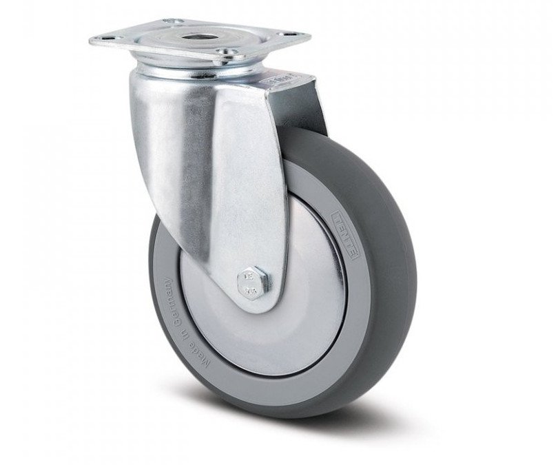 Kolečko přístrojové otočné 75mm plotýnka