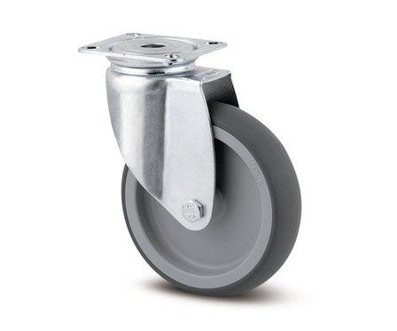 Kolečko přístrojové otočné 100mm plotýnka