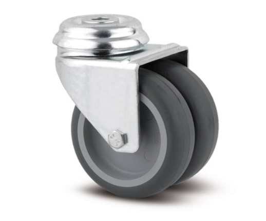 Kolečko přístrojové dvojité otočné 50mm pro čep