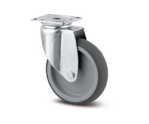 Kolečko přístrojové otočné 125mm plotýnka