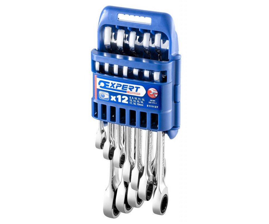 Sada ráčnových očkoplochých klíčů 12ks 8-19mm Tona Expert E111137