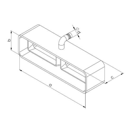 Sběrač plochý s podélným odvodem kondenzátu SBK 220 x 55 P