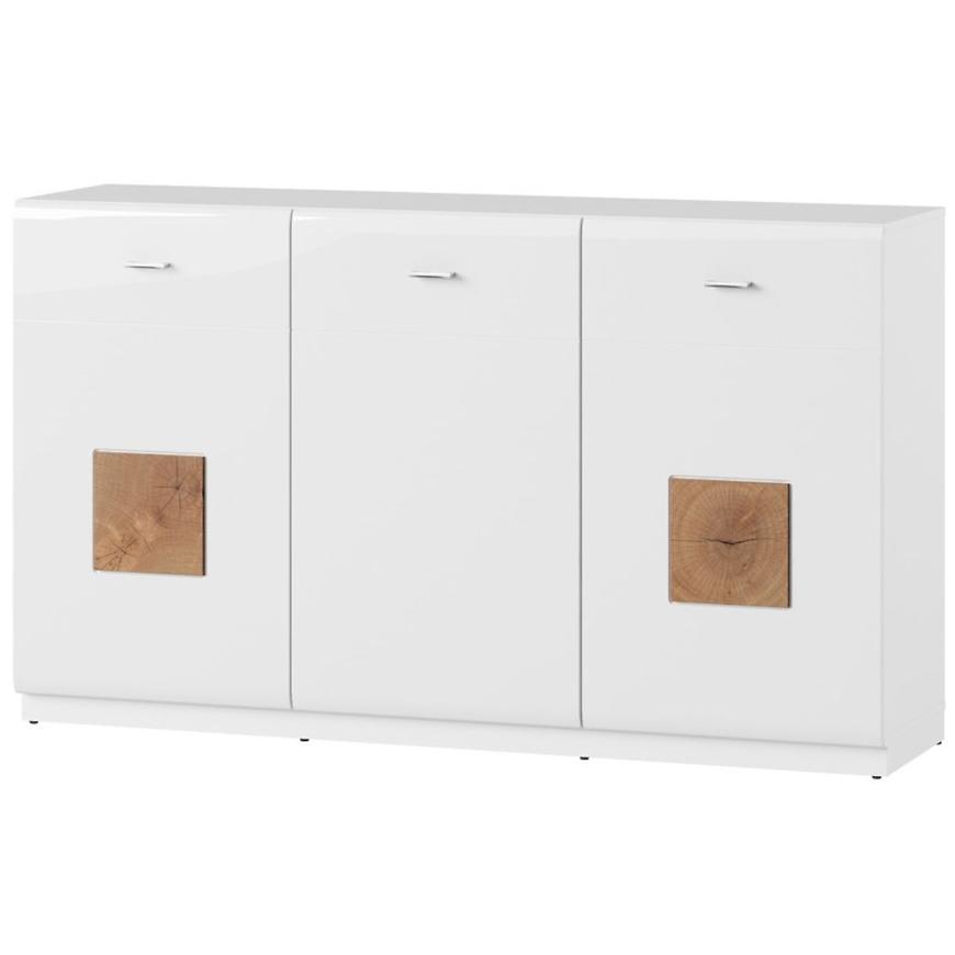 Komoda Wood 155 cm Bila/Dub Wotan Baumax