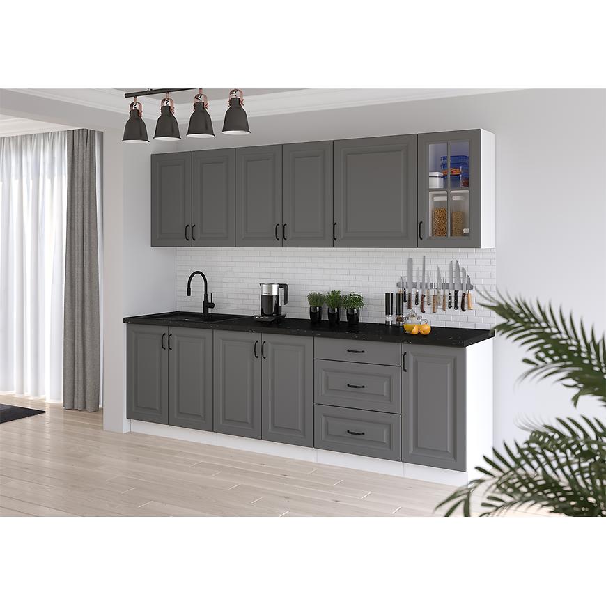 Kuchyňská linka Stilo dustgrey/bílá 260 bez pracovní desky Baumax