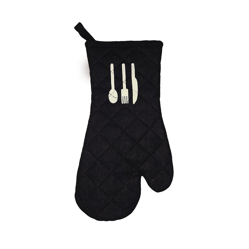 Kuchyňská rukavice MODERN černá Baumax