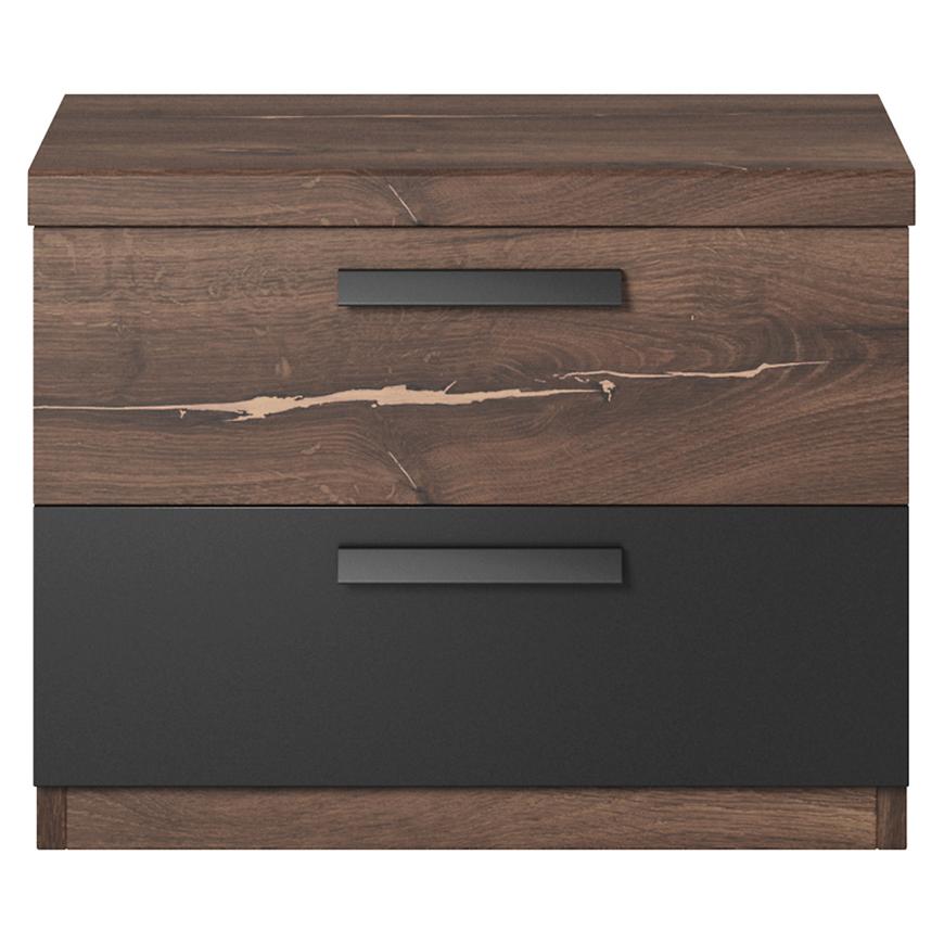 Noční Stolek 2S Sigma 22 dub flagstaf temný/dub temný flagstaf Baumax