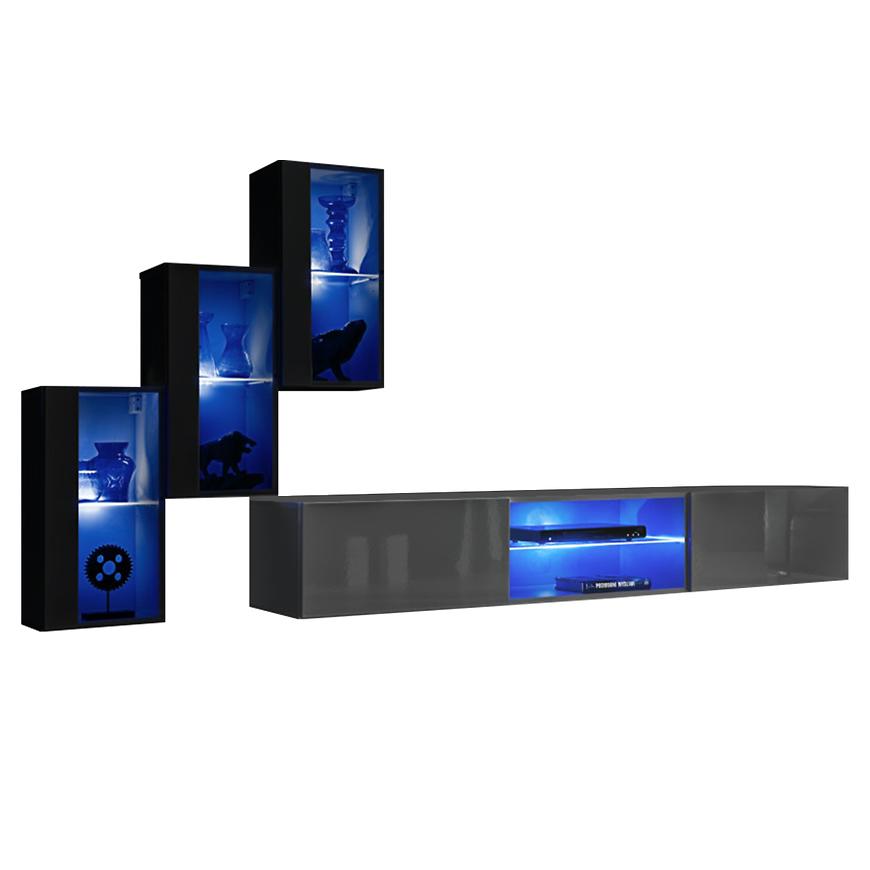 Obývací Stěna Switch Xxii Černá/Grafit Baumax