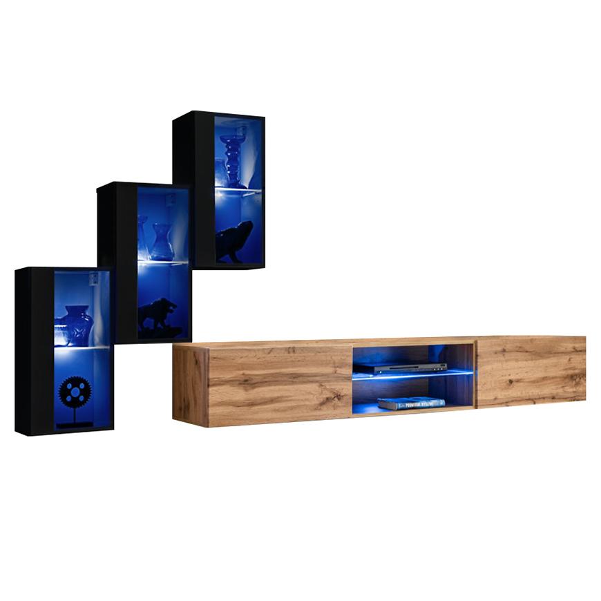 Obývací Stěna Switch Xxii Černá/Wotan Baumax