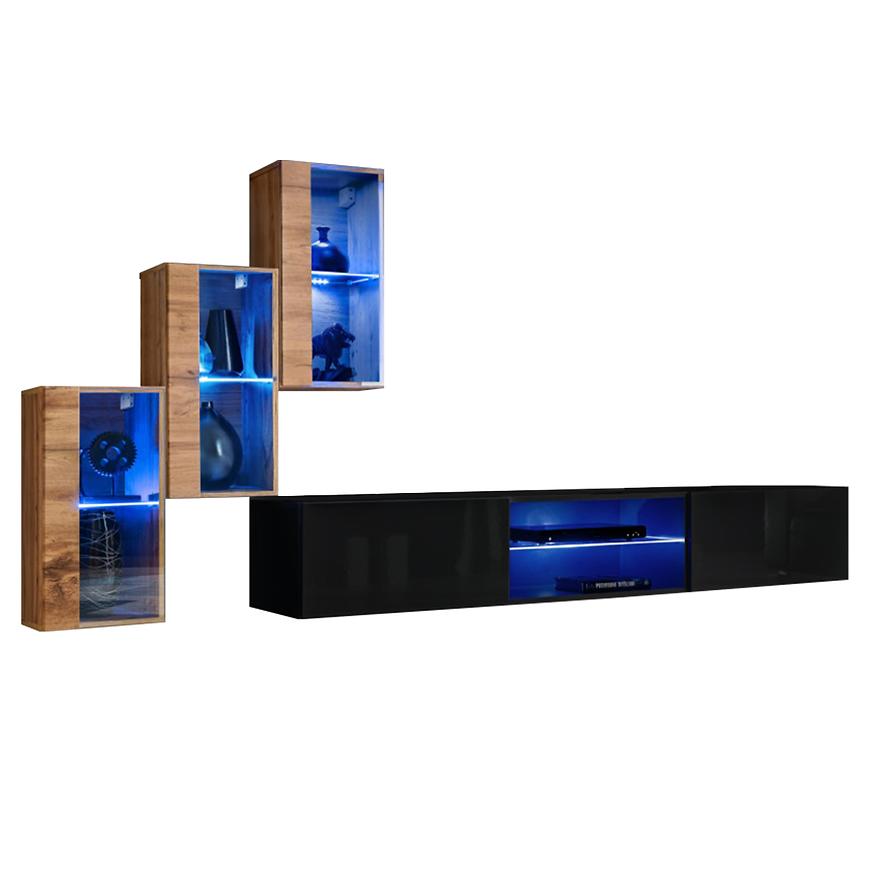 Obývací Stěna Switch Xxii Wotan/Černá Baumax