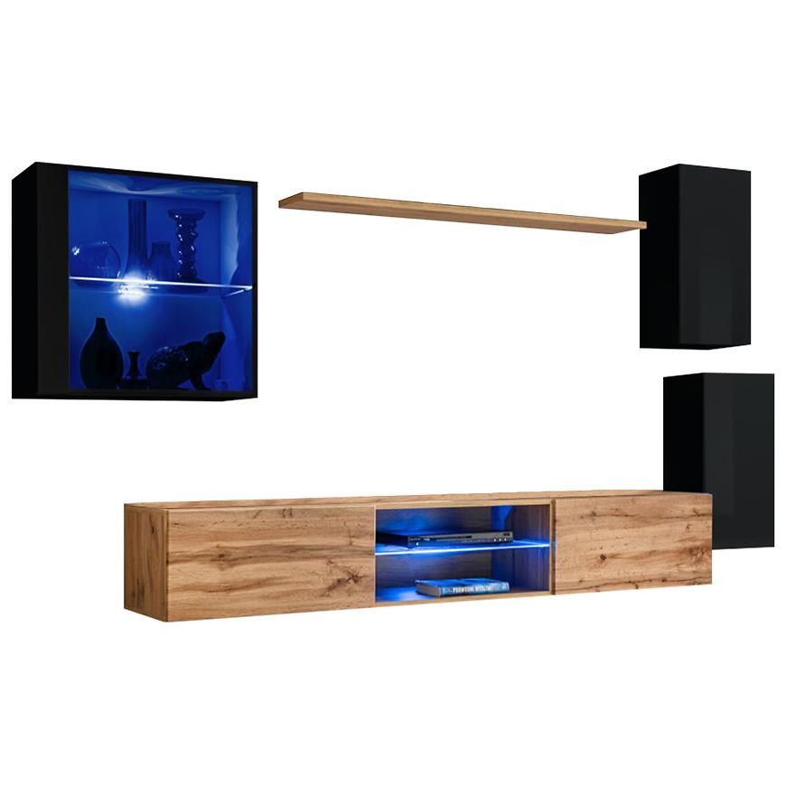 Obývací Stěna Switch Xxiii Černá/Wotan Baumax