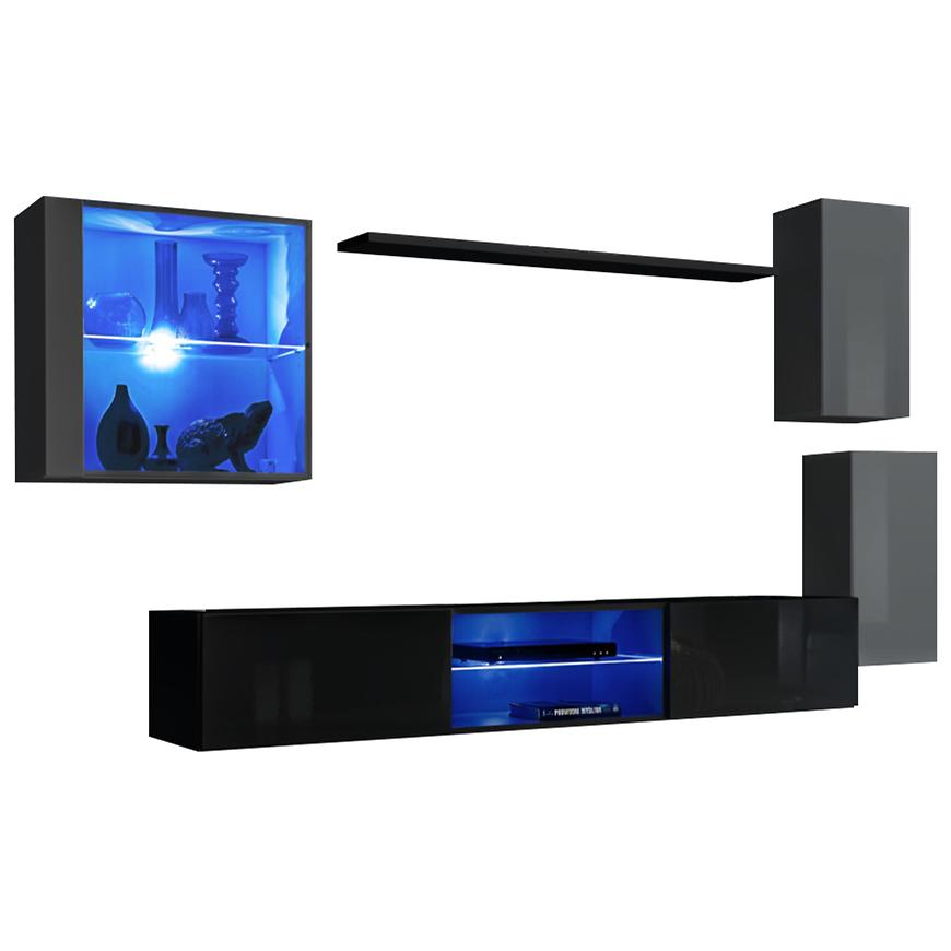 Obývací Stěna Switch Xxiii Grafit/Černá Baumax