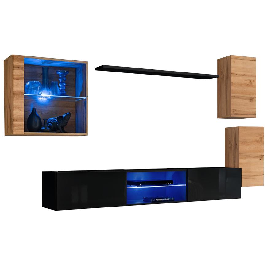 Obývací Stěna Switch Xxiii Wotan/Černá Baumax