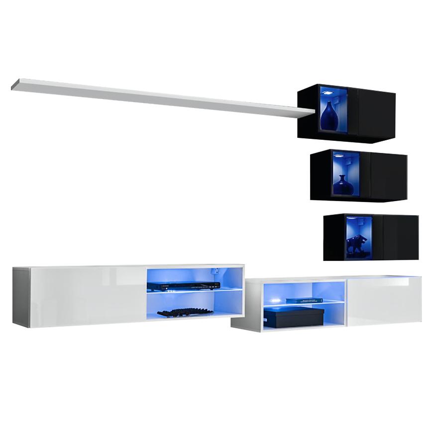 Obývací Stěna Switch Xxiv Bílý/Černá Baumax