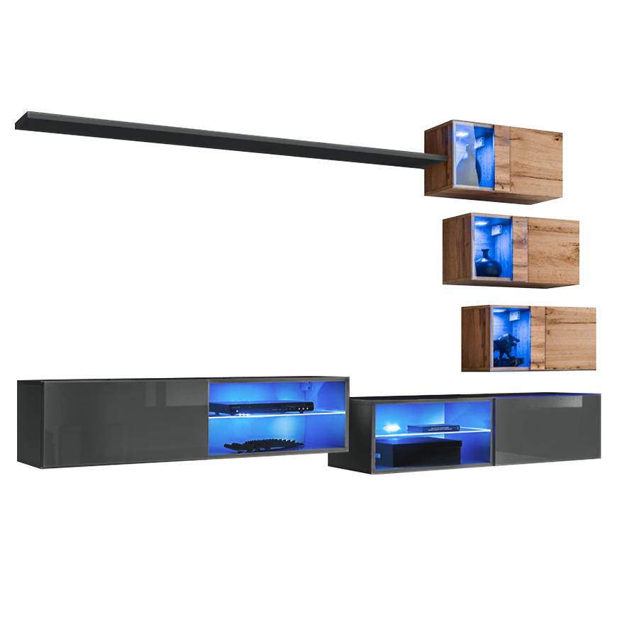 Obývací Stěna Switch Xxiv Grafit/Wotan Baumax