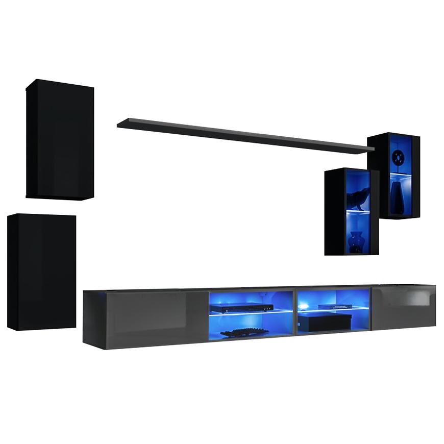 Obývací Stěna Switch Xxv Černá/Grafit Baumax