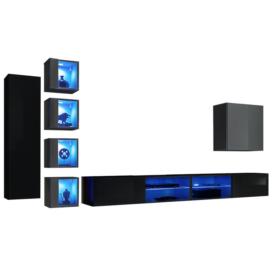 Obývací Stěna Switch Xxvi Černá/Grafit Baumax