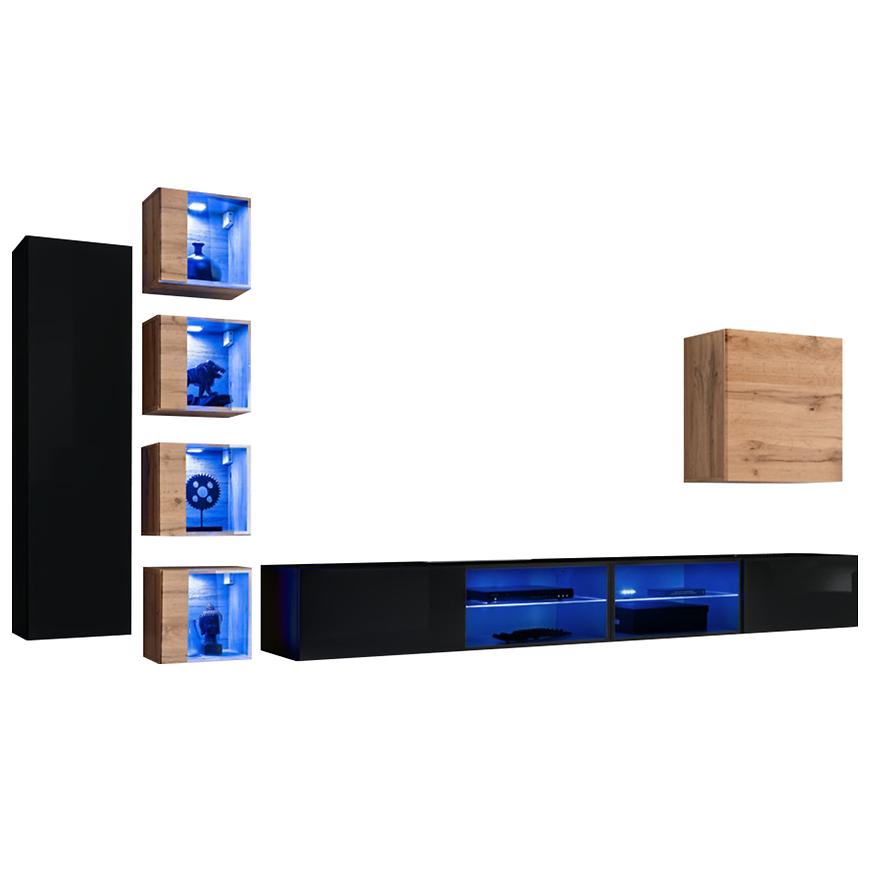 Obývací Stěna Switch Xxvi Černá/Wotan Baumax