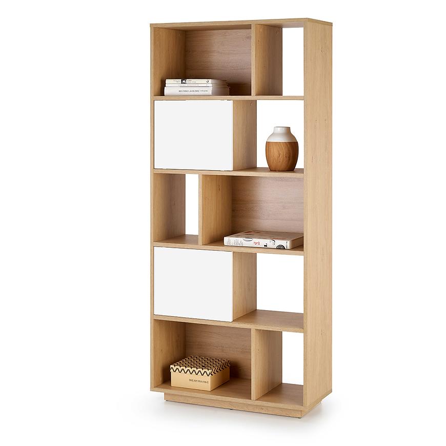 Regál Reg-22 dub zlatý/bílá Baumax