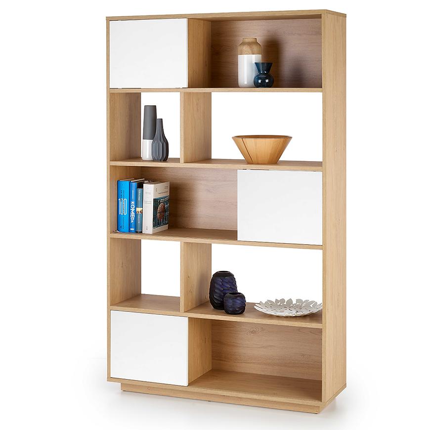Regál Reg-23 dub zlatý/bílá Baumax