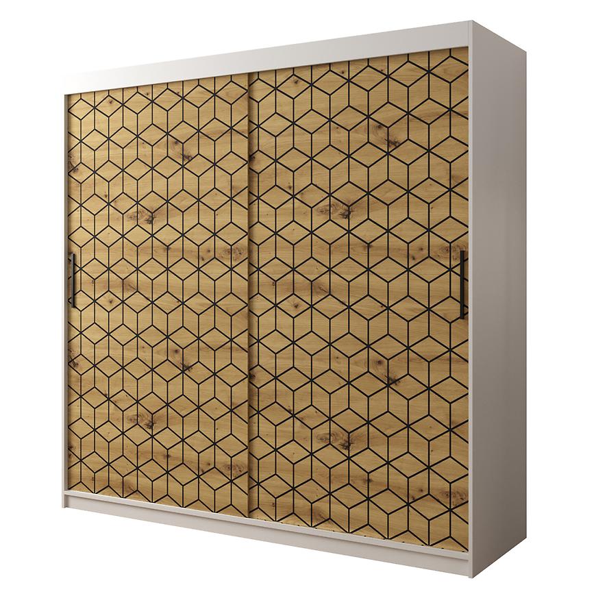 Skříň Heksagon 1 200 bílá/dub artisan Baumax