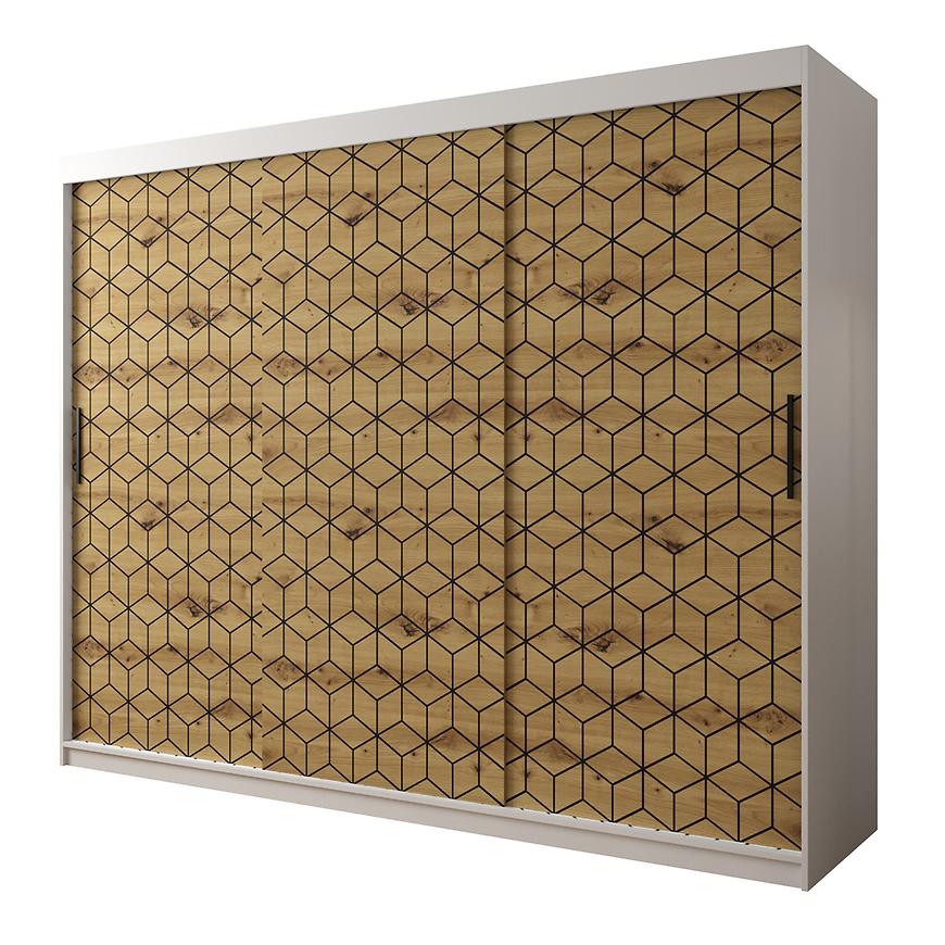 Skříň Heksagon 1 250 bílá/dub artisan Baumax