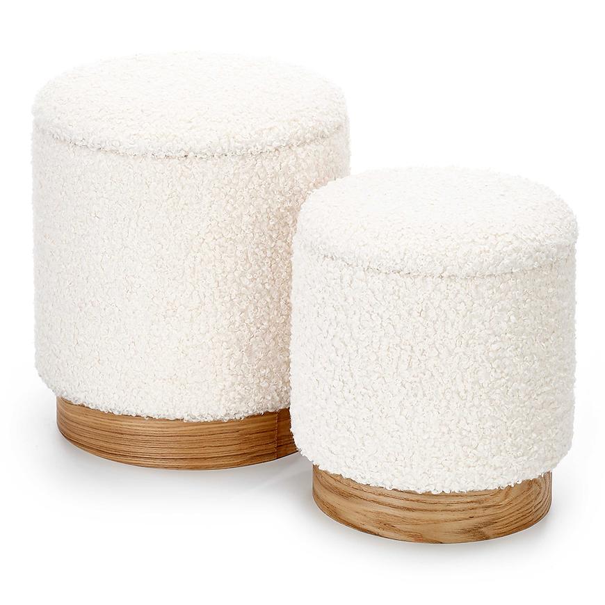 Taburetka 2 ks Cancun krémová/přírodní Baumax