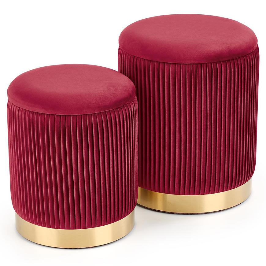 Taburetka 2 ks Monty bordó/zlatá Baumax