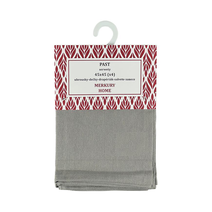 Ubrousek MODERN světlé šedý hladký 45x45 set 4 ks Baumax