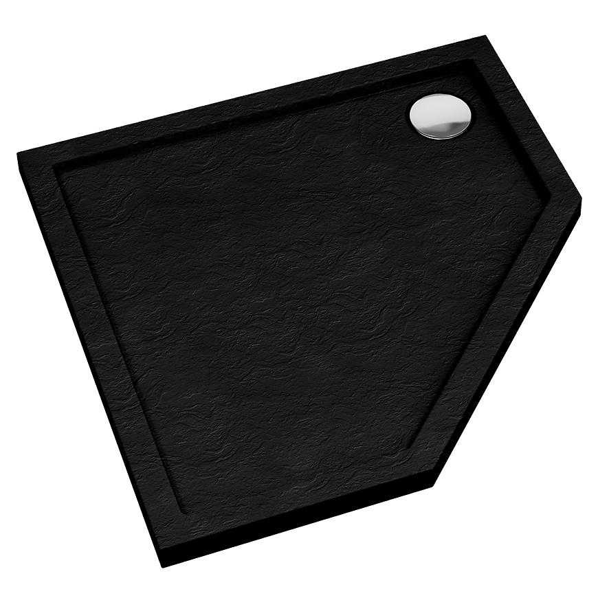 Vanička pětiúhelníkový Black Stone 80x80x5 Espera AQM2397CST SCHEDPOL