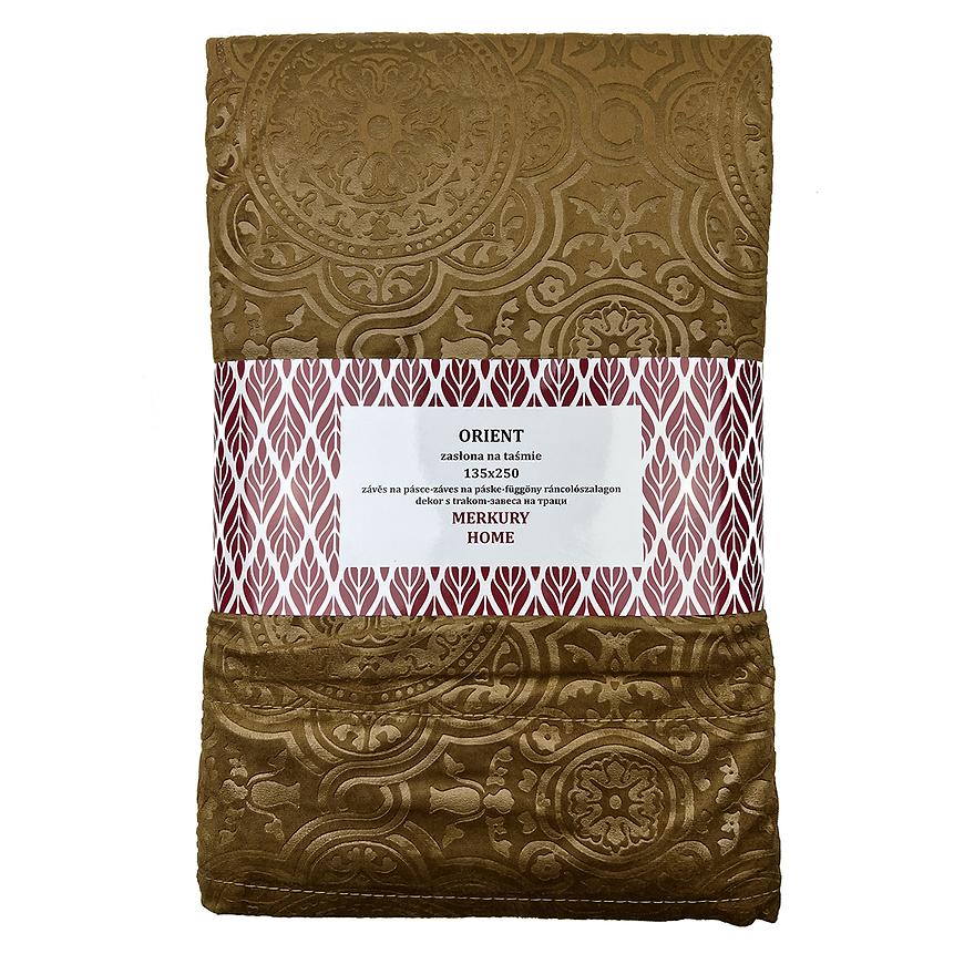 Závěs Orient na pásce 135x250 hořčice Baumax