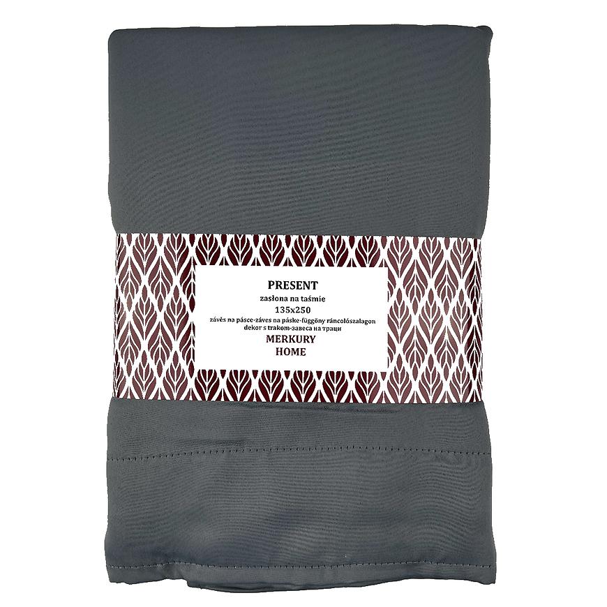 Závěs Present na pásce 135x250 šedá Baumax