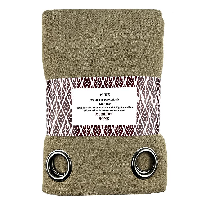 Závěs Pure na průchodkách 135x250 béžová Baumax