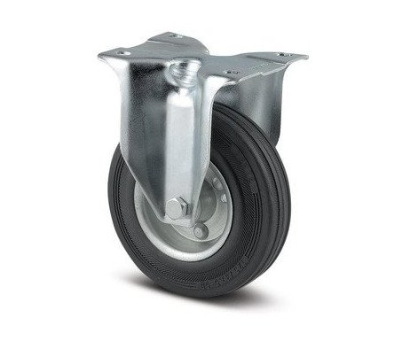 Kolečko průmyslové gumové pevné 160mm plotýnka