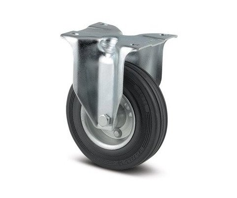 Kolečko průmyslové gumové pevné 200mm plotýnka