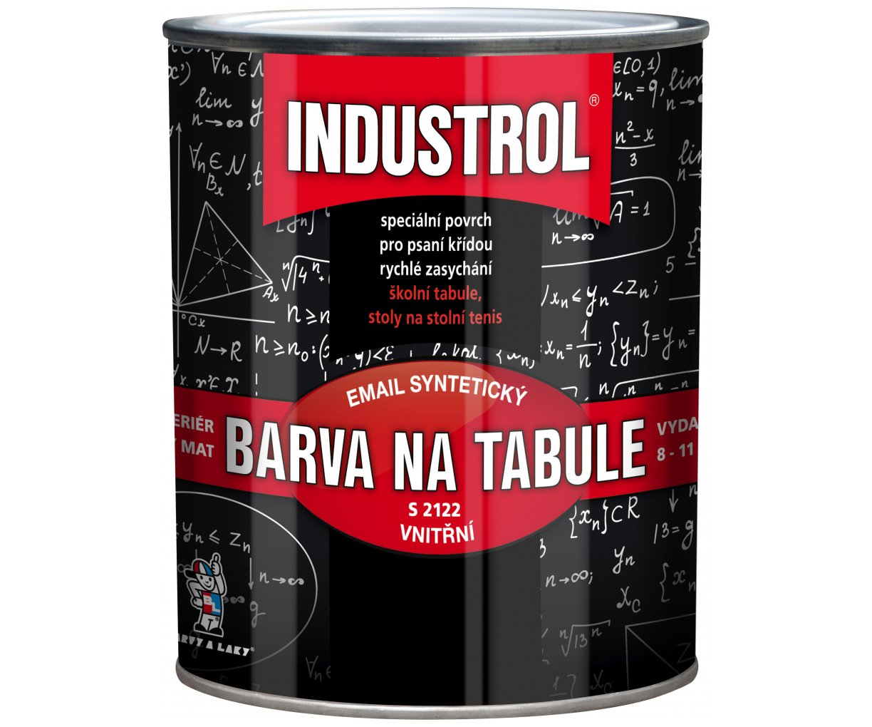 Industrol S2122 barva na tabule 0.6l - černá 0199