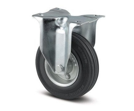 Kolečko průmyslové gumové pevné 100mm plotýnka