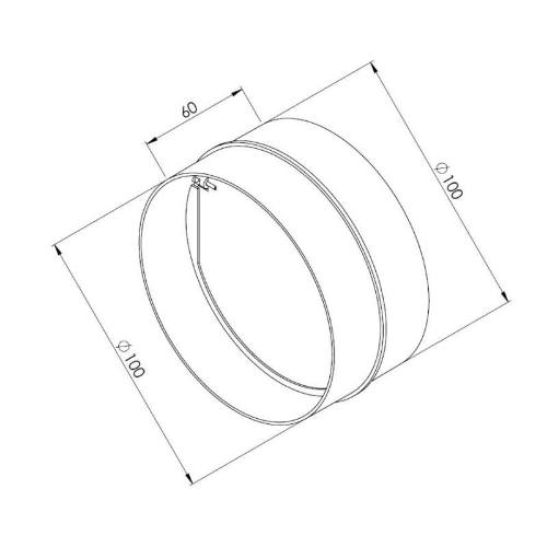 Klapka zpětná do kulatého kanálu ZKP 100