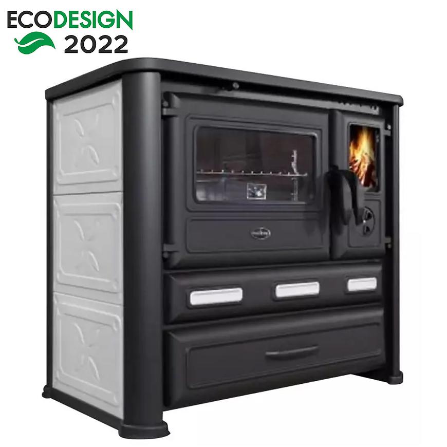 Kuchyňská kamna Alma Mons bílá 6 kW levé Baumax