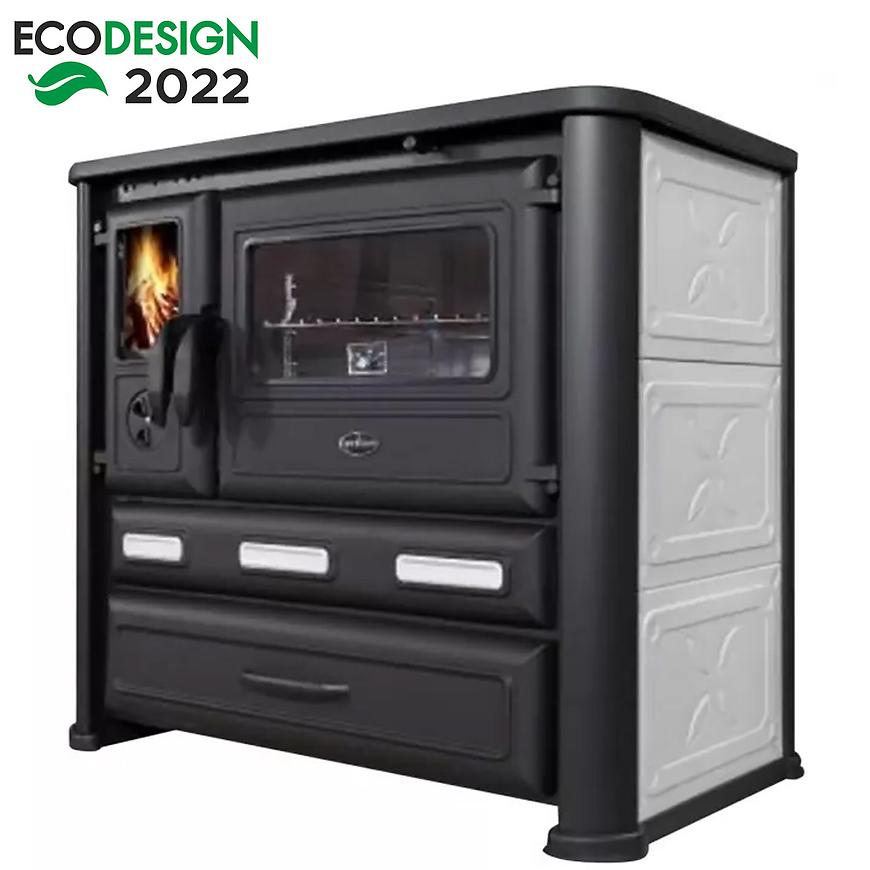 Kuchyňská kamna Alma Mons bílá 6 kW práva Baumax