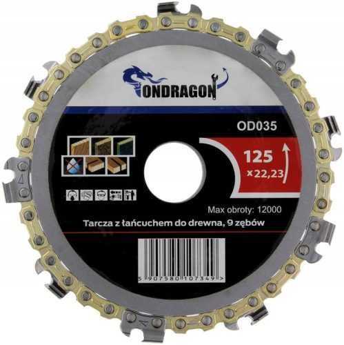 Řetězový řezný kotouč do dřeva 125x22