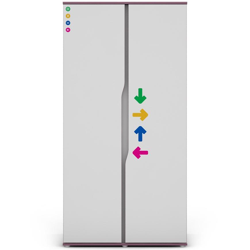 Skříň Matrix 2D bílá/fialový Baumax