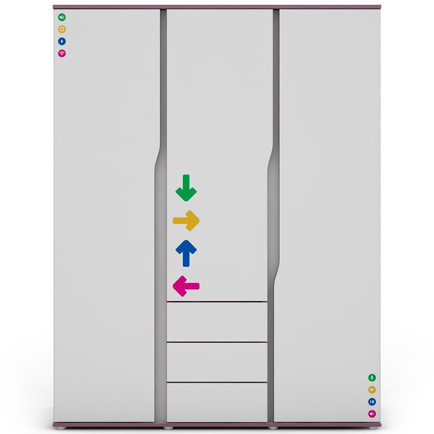 Skříň Matrix 3D bílá/fialový Baumax