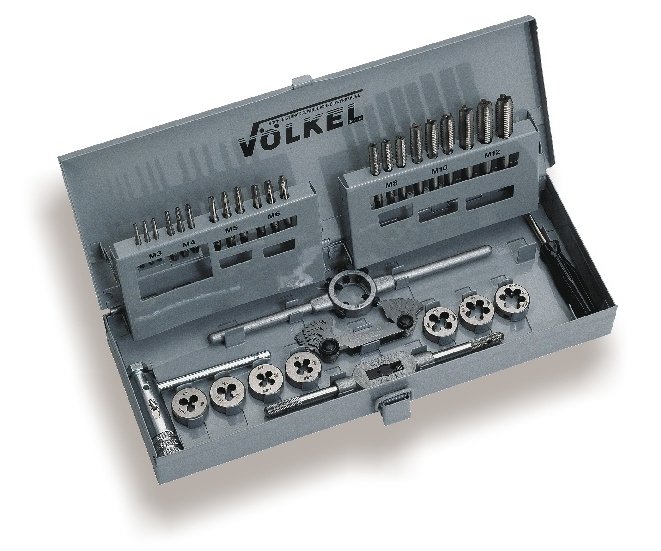 Sada závitníků a oček 32ks M3-M12 Völkel 49501