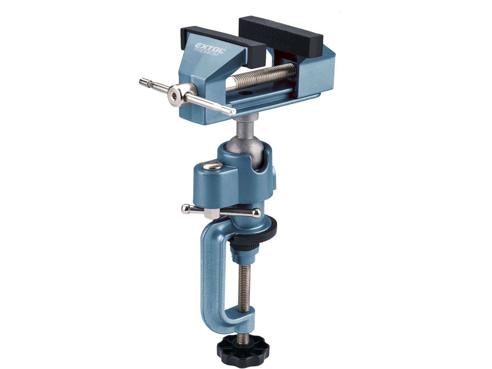 Svěrák na stůl otočný s kloubem 75mm Extol Premium 8812607